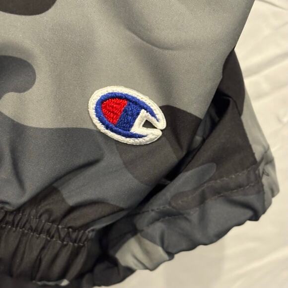 Champion Camo Jacket Mens Large Porsche‎ Olympics Logo Stadium Gear Quarter Zip - Picture 8 of 13